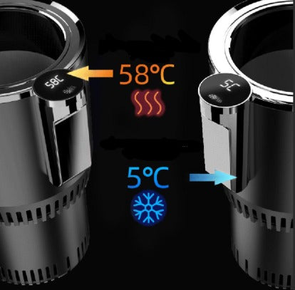 Bouilloire électrique portable 12V 24V, tasse chauffante pour voiture, 500 ml, chauffage de voyage, artefact d'isolation intelligent en acier inoxydable, affichage OLED