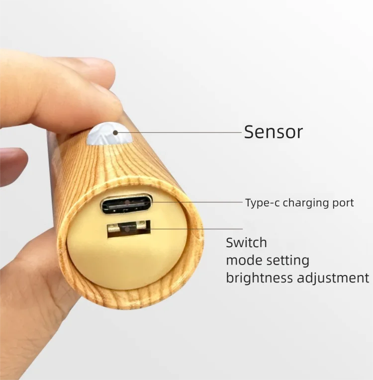 LED veilleuse USB charge intelligente Induction humaine pour armoire de chevet maison garde-robe éclairage capteur de mouvement lumière lampe à LED