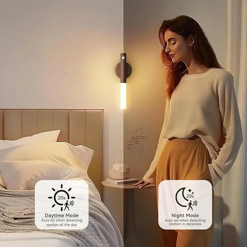LED veilleuse USB charge intelligente Induction humaine pour armoire de chevet maison garde-robe éclairage capteur de mouvement lumière lampe à LED