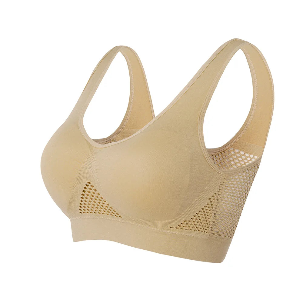 Soutien-gorge de Sport respirant haut Fitness femmes brassière amovible rembourré soutien-gorge de Sport course gymnase sans couture Push Up soutiens-gorge