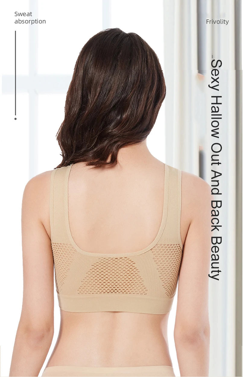 Soutien-gorge de Sport respirant haut Fitness femmes brassière amovible rembourré soutien-gorge de Sport course gymnase sans couture Push Up soutiens-gorge