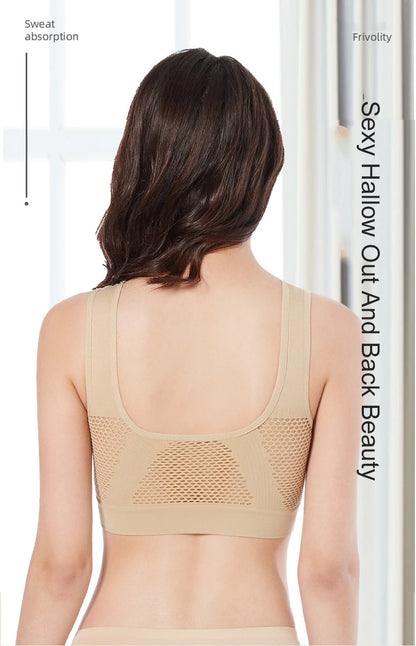 Soutien-gorge de Sport respirant haut Fitness femmes brassière amovible rembourré soutien-gorge de Sport course gymnase sans couture Push Up soutiens-gorge