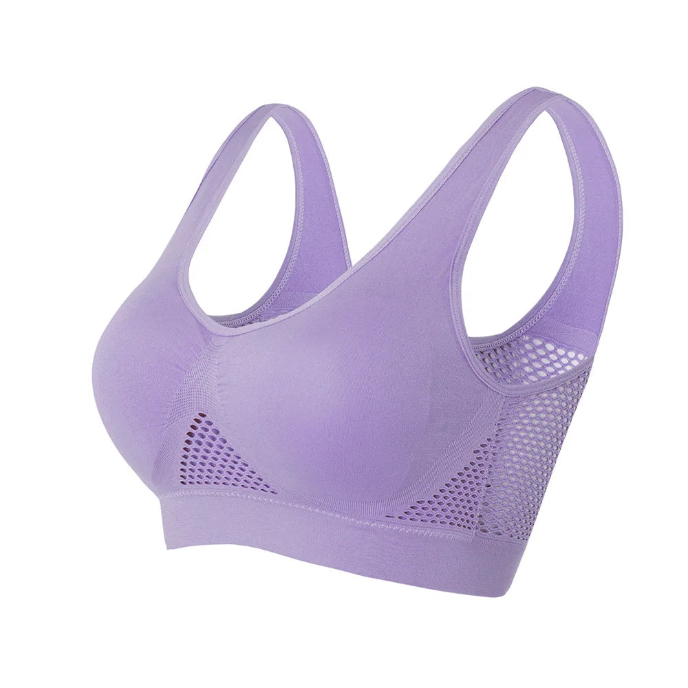 Soutien-gorge de Sport respirant haut Fitness femmes brassière amovible rembourré soutien-gorge de Sport course gymnase sans couture Push Up soutiens-gorge