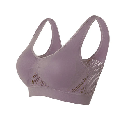 Soutien-gorge de Sport respirant haut Fitness femmes brassière amovible rembourré soutien-gorge de Sport course gymnase sans couture Push Up soutiens-gorge